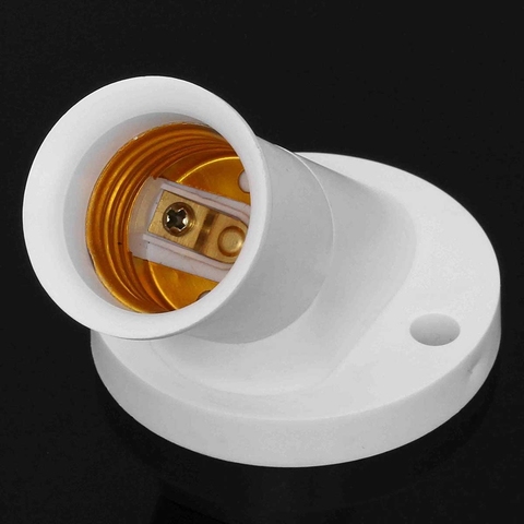 1pcs E27 45 Degree Angle Oblique Screw Socket Light Bulb Base Wall Lamp Holders Adapter Converter AC 250V 4A ► Photo 1/1