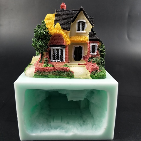 QT0275 PRZY Silicone Mold 4 Styles 3D House Soap Molds Building Soap Mold Gypsum Chocolate Candle Molds Soap Mould Clay Resin ► Photo 1/6