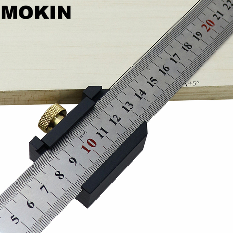 Woodworking Angle Scriber Steel Ruler Positioning Block Line Scriber Aluminum Alloy Locator Gauge Measuring Carpentry Tools ► Photo 1/6