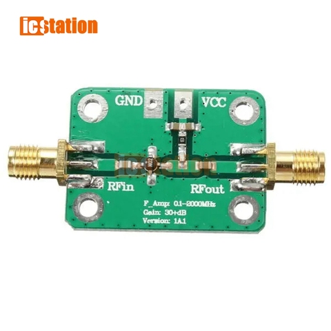 0.1-2000MHz RF Wideband Amplifier High Gain 30dB Low-noise Amplifier LNA Broadband Module Receiver LNA development board ► Photo 1/5