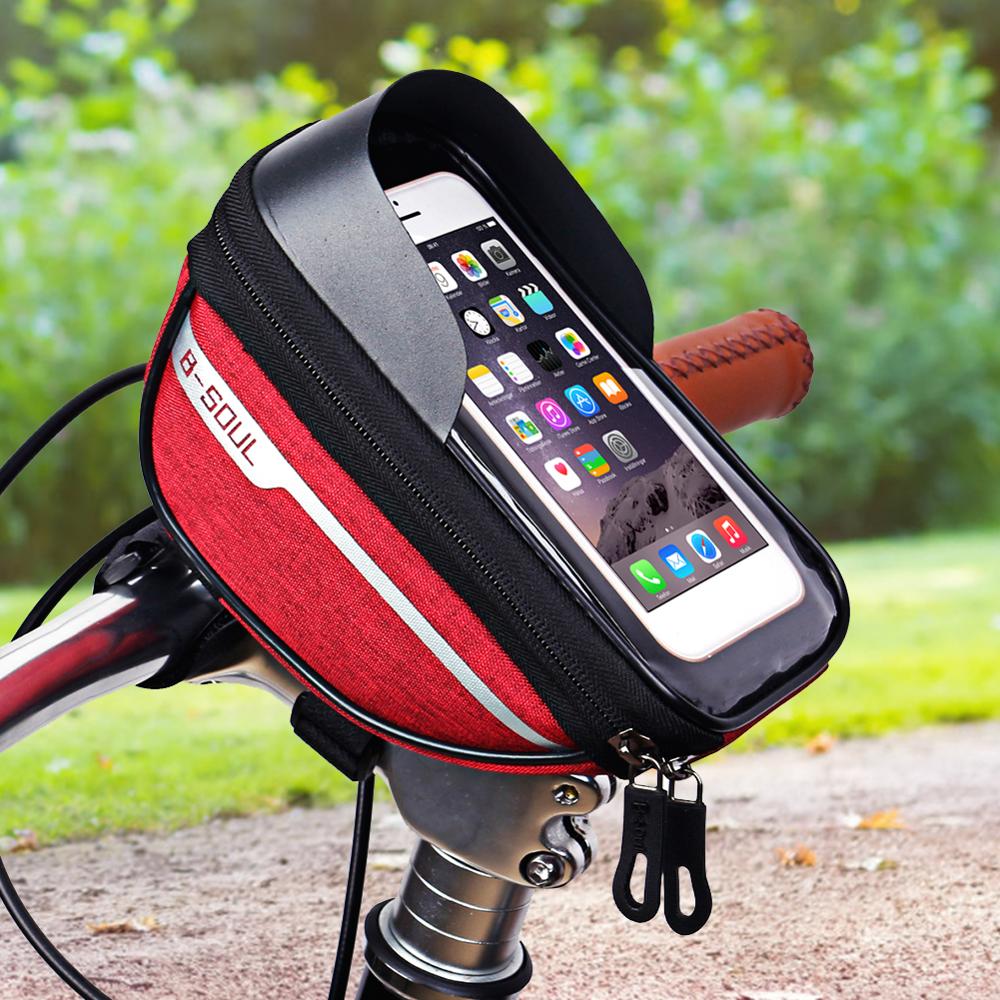 Cellphone Touch Screen Bag Waterproof Mountain Bike Handlebar Phone Stand Holder 