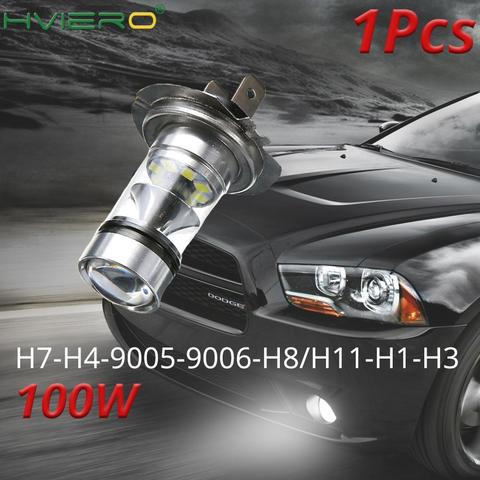 1Pcs Fog Lights 100W Led 8000K Headlight White Lights Bright Fog Lamp Bulb Plug And Play Fog Bulb Direct Replaceme COB LED Lighs ► Photo 1/6