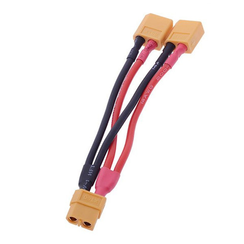 1pcs Xt60 Parallel Battery Connector Cable Dual Extension Y Splitter Silicone Wire ► Photo 1/6
