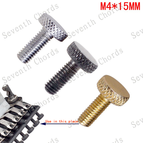 6 Pcs Thread Diameter 4MM, Pitch 0.7MM Tremolo Bridge Fine Tuning Screws For Electric Guitar - Chrome - Black - Gold for choose ► Photo 1/6