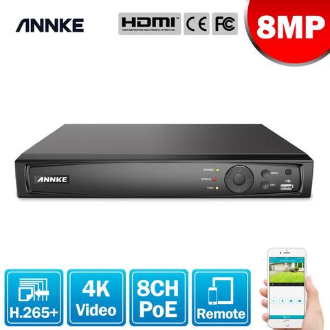 ANNKE 8MP 8CH POE Video Recorder 4K H.265+ NVR For HD POE 2MP 4MP 5MP 8MP IP POE Camera Home Surveillance Security Motion Detect ► Photo 1/6