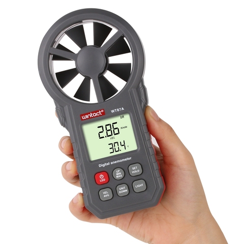 30m/s Wind Speed Air Velocity Temp Gauge Meter Portable Digital Anemometer C/F Thermometer Wind Cold Indicator LED Backlight ► Photo 1/6