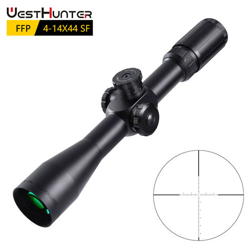 WESTHUNTER FFP 4-14X44 SF Hunting Scopes First Focal Plane Riflescope Glass Etched Reticle Long Range Shooting Sight Fits .308 ► Photo 1/6