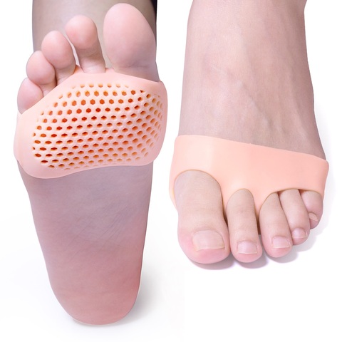 2pcs Breathable Sofe Forefoot Pads Foot Pain Relief Silicone Ball of Foot Cushion Insoles Prevent Foot Corn Callus Blisters Z792 ► Photo 1/6