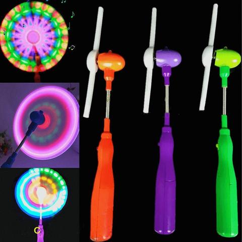 Led Glowing Windmill Toy Flashing Light Up LED Spinning Music Windmill Strip Shape Child Toy Gift Random Color ► Photo 1/6