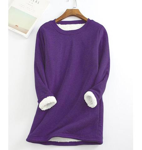 Autumn Winter Knitted Sweater Women Pullover O Neck Long Sleeve Femmle Loose Plus Size Warm Sweater Female Long Add Plush Tops ► Photo 1/6