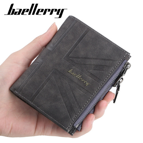 2022 Men Wallets Card Holders Double Zipper Fashion Short Men Purse PU Leather High Quality Male Purse Gift For  Boy ► Photo 1/6