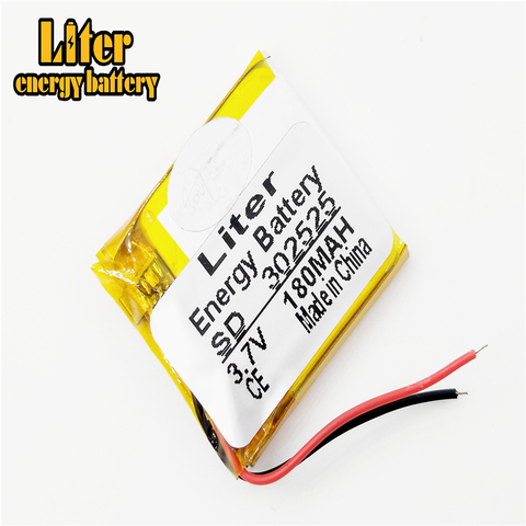 302525 3.7V 180mAh Rechargeable Li-Polymer Li-ion Battery For MP3 MP4 DVR GPS Bluetooth earphone ► Photo 1/4