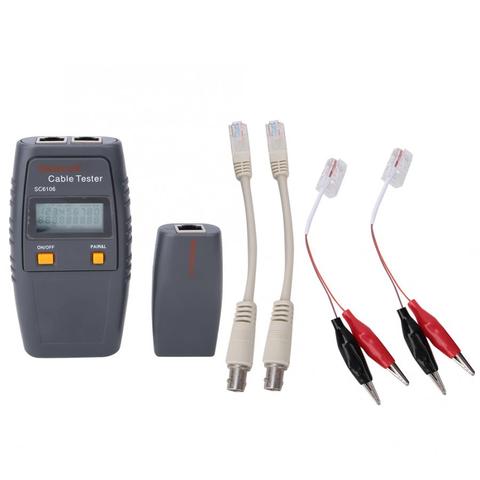 SC6106 LAN Network Cable Tester Electrical Line Finder Testing with LCD Display Circuit Breaker Networking Tool ► Photo 1/6