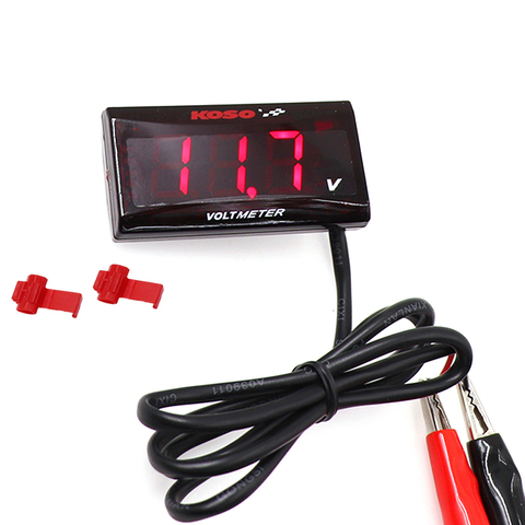 Car Motorcycle Voltage Meter DC 6.0~19.9V Koso Mini Voltmeter Gauge Digital LED Volt Tester Panel for Yamaha NMAX Kawasaki BMW ► Photo 1/1