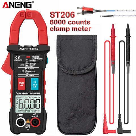 ANENG ST206 Digital Multimeter Clamp Meter 6000 Counts True RMS Amp DC/AC Current Clamp Measure Dc Amperimetro Tester Voltmeter ► Photo 1/6