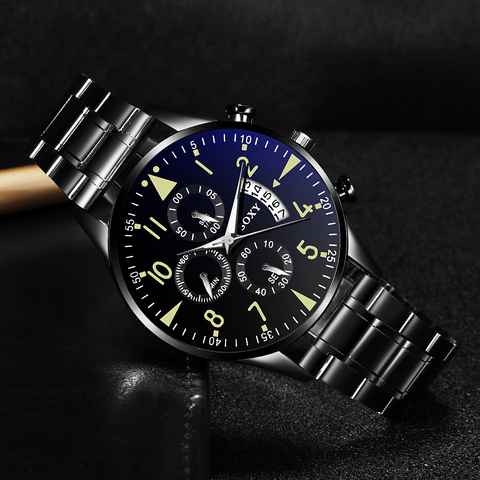 Men's Fashion Stainless Steel Watch Luminous Sports Watches For Men Clock Luxury Business Men's Watches Auto Date Reloj Hombre ► Photo 1/6