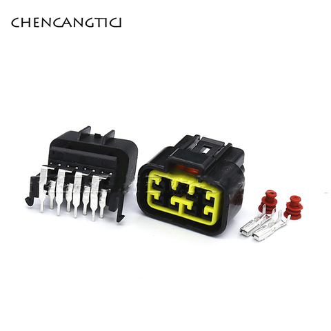 5 Sets 8 Pin Way Furukawa Auto Light Lamp Socket Wire Harness Waterproof 2.3MM Black Female Or Male Connector Plug FW-C-8F-B ► Photo 1/2