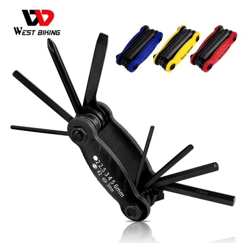WEST BIKING Multitool Bicycle Repair Tools Chain Hex Spoke Wrench Screwdriver 10 In 1 Kit Set Road MTB Bike Cycling Multi Tools ► Photo 1/6