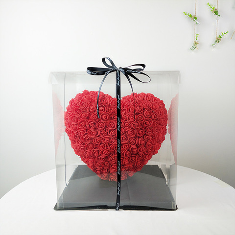 25cm roses artificial flower heart wall wedding decoration rose flower Valentine's Day gift Soap Foam Flowers hear ► Photo 1/6