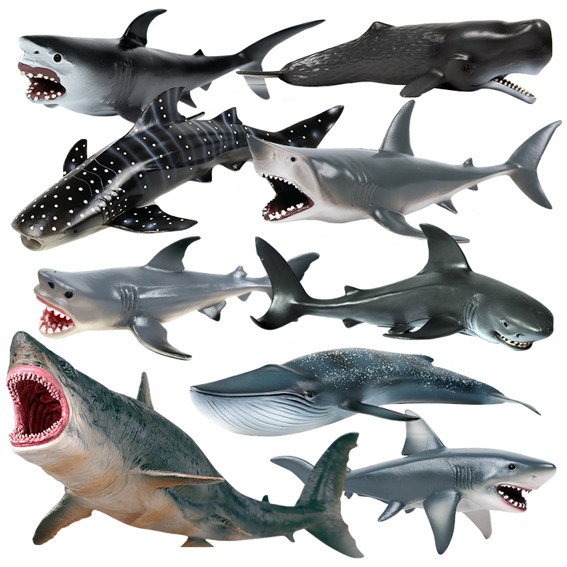 Simulation Sea Life Animals Shark Whale Figures Model Education Kids Boys Toy 