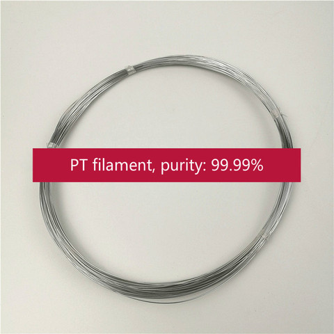 Platinum wire electrode, Pt wire, electrophoretic cell electrode anode platinum wire, flame color reaction platinum wire, purity ► Photo 1/2