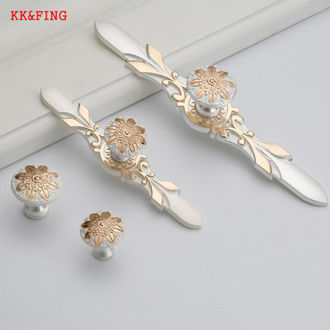 KK&FING European Zinc Alloy Gold Silver Cabinet Knobs And Handles Kitchen Cupboard Door Pulls Drawer Knobs Furniture Hardware ► Photo 1/6