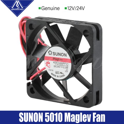 Mellow Sunon 12V/24V 3D Printer Small Cooling Magnetic Suspension Bearing 5010 DC Fan Cooling Extruder Hotend ► Photo 1/6