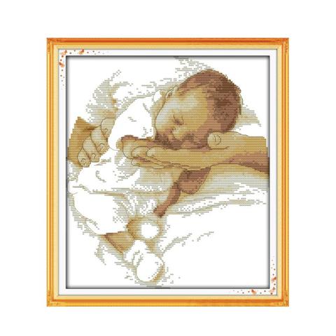 Joy Sunday lovely Baby Cross Stitch Baby Series cross stitch kit printed chinese embroidery needlework set decorations for home ► Photo 1/6