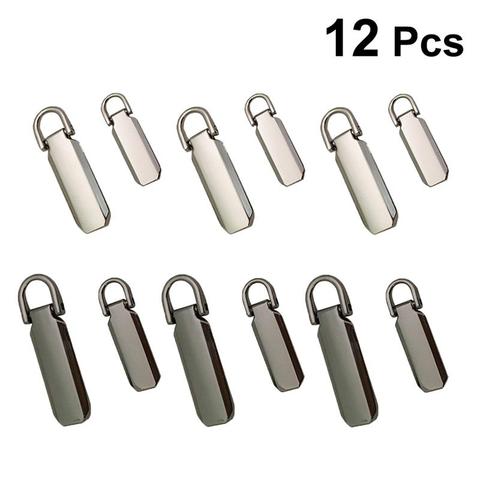 12pcs 2 Size Zipper Fixer Repair Pull Tabs Instant Kit Pant Repacement Molded Sliders DIY Sewing Accessories No.3 No.5 Zipper A2 ► Photo 1/6