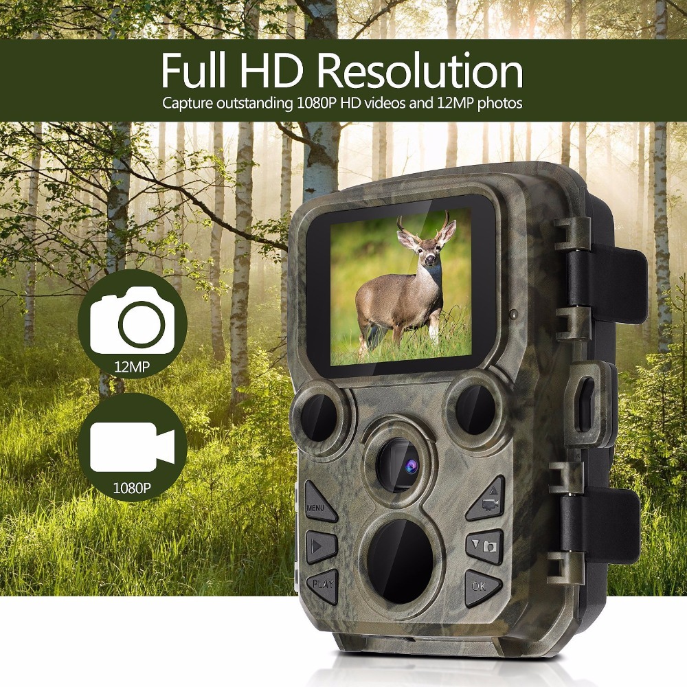 SUNTEK Mini Hunting Trail Camera Wildlife 16MP 1080P Scouting Cam Night Vision. 