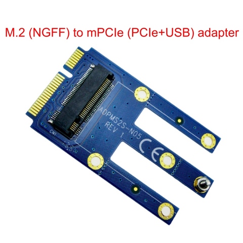 NGFF M.2 Key B To Mini PCIe Mini PCI-E Adapter For 3G 4G Moudle M2 to mini pcie for ME906E EM12G EM7345 ME936 EM7455 ► Photo 1/5