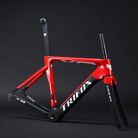 carbon road bike frame road cycling bicycle  frameset 2022 TRICOX brand frame clearance frame fork seatpost carbon frame ► Photo 1/6