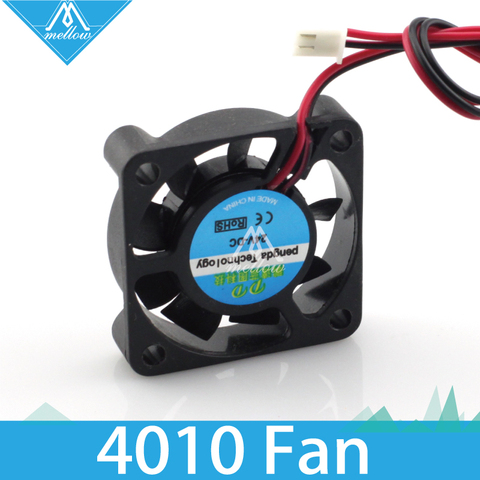 1pcs 3d printer small cooling fan cooling extruder special small fan 2 wire 4010 12V 24V two kinds ► Photo 1/4