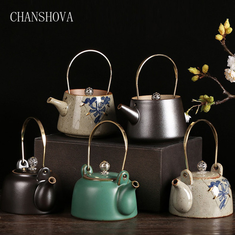 CHANSHOVA Traditional Chinese Style Personality Ceramic Tea Pot Kettle 170-320ml China Porcelain Teapot Home Decoration H050 ► Photo 1/6