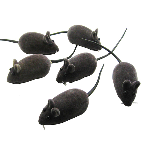 2Pcs Mouse Squeak Sound Mini Funny Rat Playing Toy Gift For Pet Cats Kitten Colorful Draw Cat's Attention Interactive Toys ► Photo 1/6