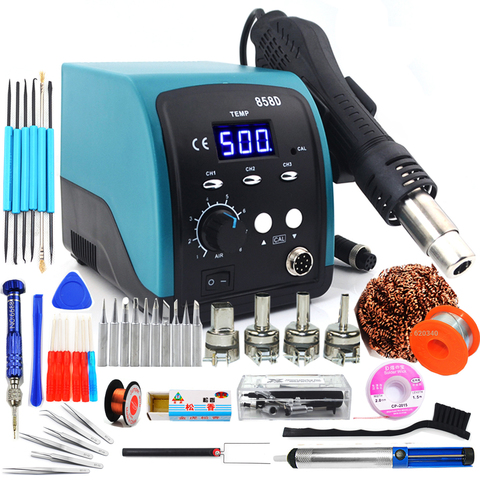 750W 858D hot air gun LED Digital BGA rework Lead-free soldering station SMT desoldering station 220V / 110V Temperature storage ► Photo 1/6