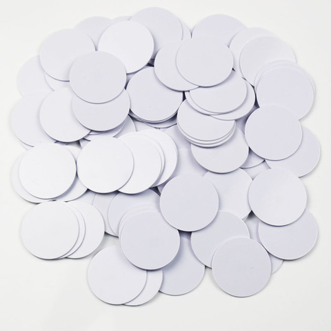13.56MHZ NFC Tags 1K S50 F08 ISO14443A Smart NFC Coin Card  With Adhesive Glue Sticker ► Photo 1/4