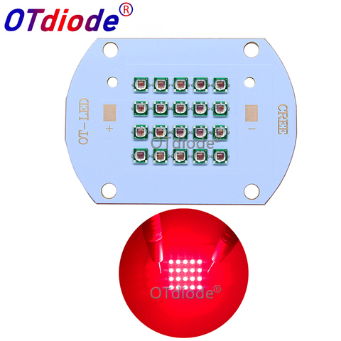 High Power LED Chip 660nm Deep Red LED Grow Light 660 nm 50W 60W COB Emitter+Driver+heatsink+cooler+lens reflector ► Photo 1/6