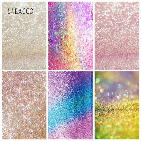 Laeacco Light Bokeh Glitters Photozone Child Birthday Photocall Baby Portrait Photography Backgrounds Photo Backdrops Photophone ► Photo 1/6