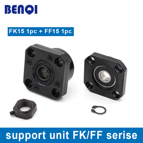 SFU 2005 ballscrew support unit FK/FF15  FK15 fixed side 1pc + FF15 floated side 1pc support bearing  ► Photo 1/6