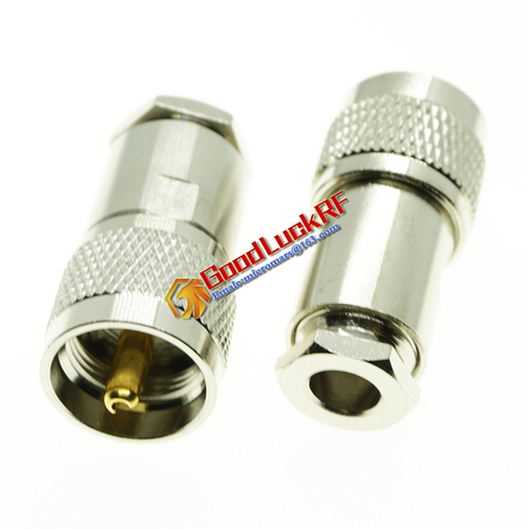 UHF Male Clamp PL259 SO239 SO-239 Connector Socket Clamp Solder For RG5 RG6 LMR300 5DFB 5D-FB Cable Brass RF Coaxial Adapter ► Photo 1/6