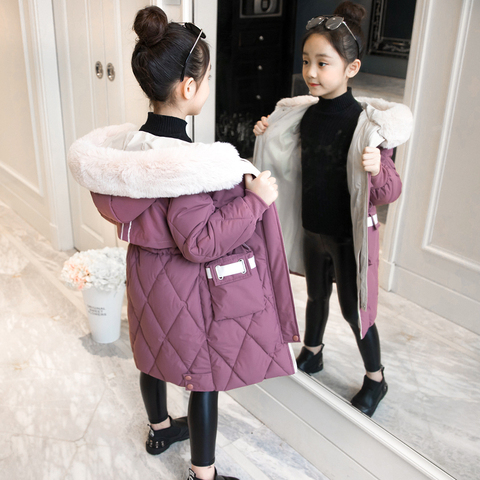 2022 new brand Children Girl Jacket Thick Long Winter Warm Coat Fashion parka Hooded Outerwear Clothes For Kids girls clothing ► Photo 1/6