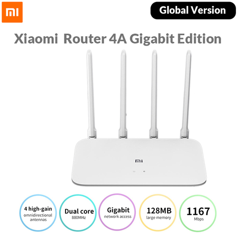 Ijdelheid goochelaar in het midden van niets Global Version Xiaomi Mi Router 4A Gigabit Edition 100M 1000M 2.4GHz 5GHz  WiFi DDR3 64MB 128MB 4 Antennas APP Control - Price history & Review |  AliExpress Seller - MC MART Store | Alitools.io