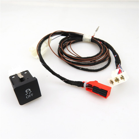 READXT Car Traction Control ESP Off ASR Switch Button With Wire Cable Harness Plug For Jetta Golf 6 MK6 1KD 927 117 1KD927117 ► Photo 1/6