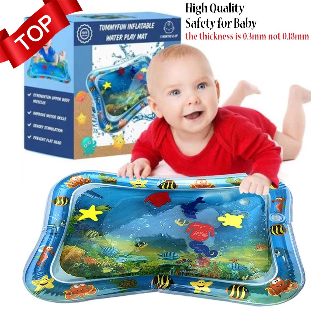 Inflatable Fun Water Play Mat for Kids Baby Children Infants Best Tummy Time AU 