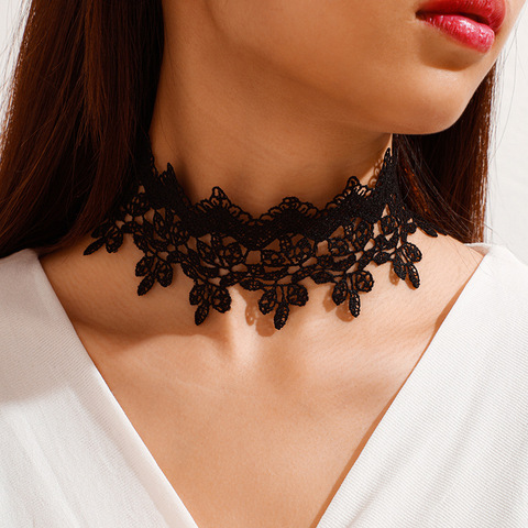 Classic Gothic Tattoo Lace Choker Women Necklace 1 Piece Stretch Velvet women necklace jewelry gift N002 ► Photo 1/6