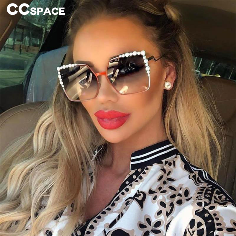 45202 Ladies Metal Rivet Pilot Sunglasses Women Luxury Personality Glasses  Designer Eyewear Transparent UV400 - AliExpress