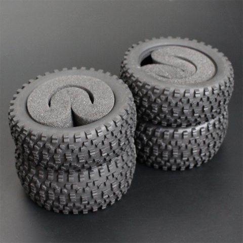 4PCS RC 1/10 Scale Buggy Tires Front and Rear With Foam Inserts OD: 85mm/3.34