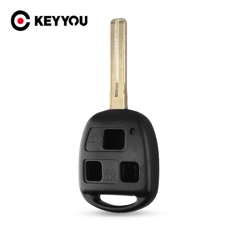KEYYOU 3 Buttons Remote Fob Case Replacement Car Key Shell Fob For Lexus RX300 ES300 ► Photo 1/6