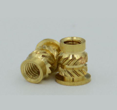 20pcs M3 female thread 5.5mm-5.7mm OD knurled brass threaded insert embedment nuts 3mm-10mm length heat resistant for 3D print ► Photo 1/4